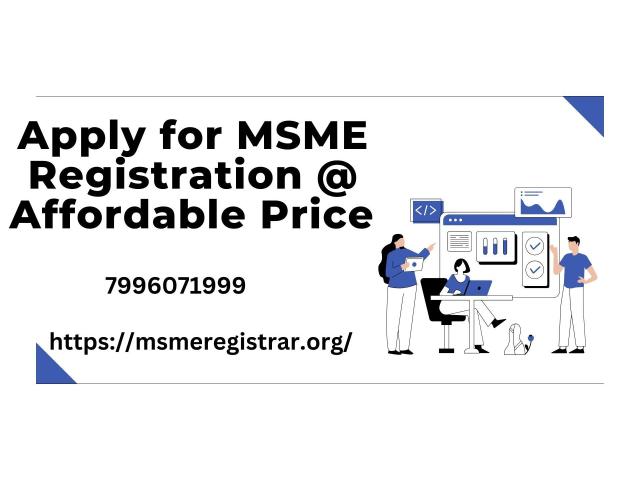 Apply for MSME Registration @ Affordable Price